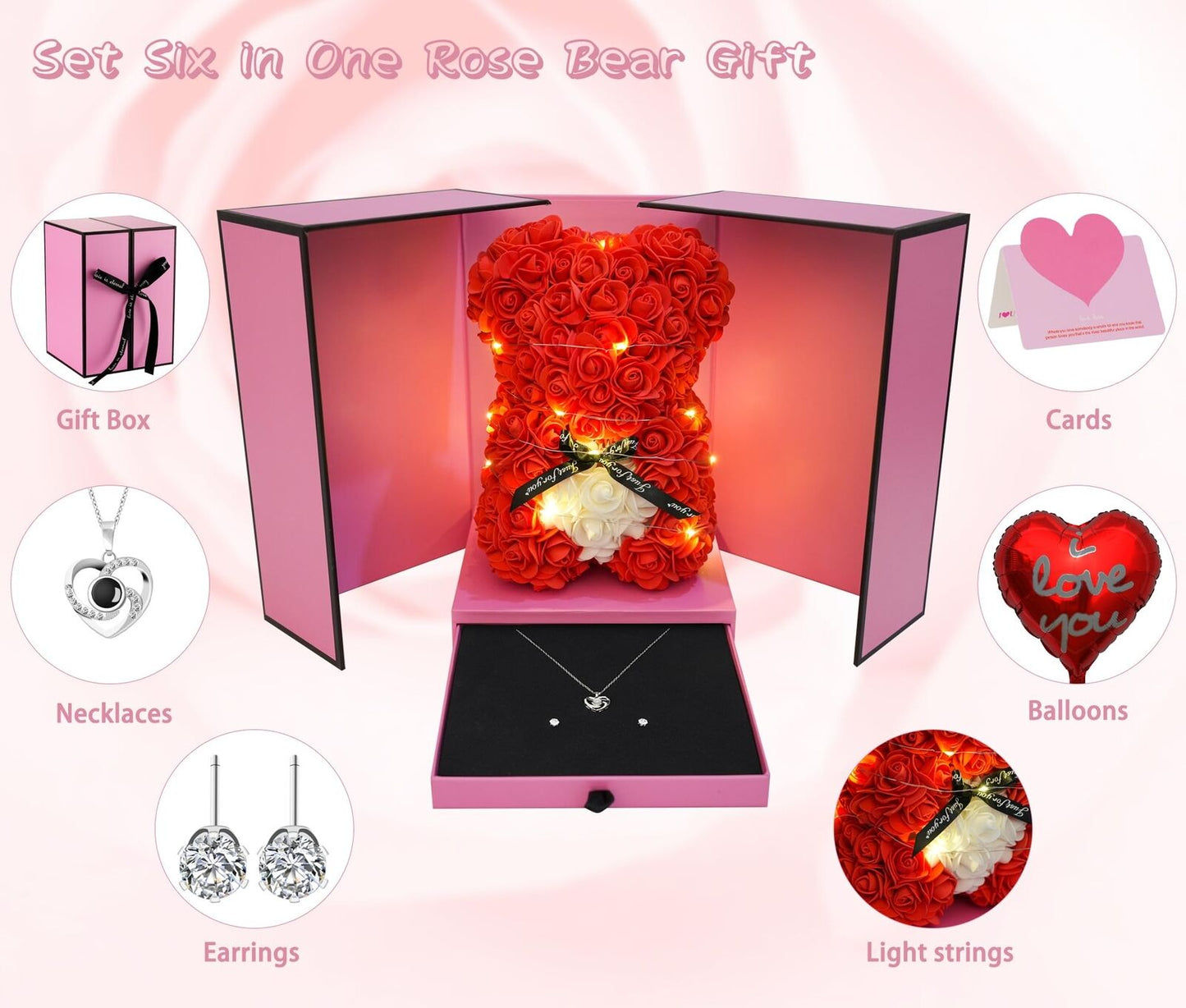 Rose Bear Gift Set