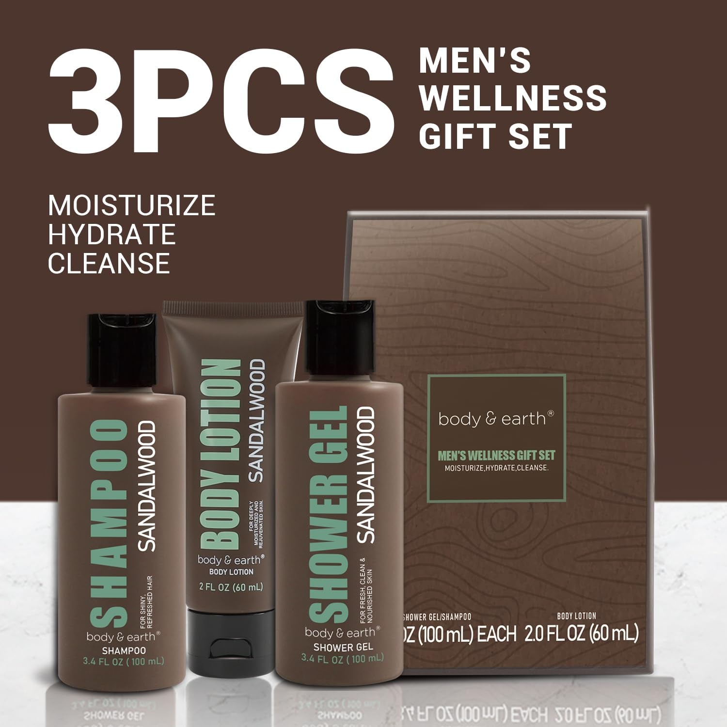 Men's 3 Pc Sandalwood Gift Set