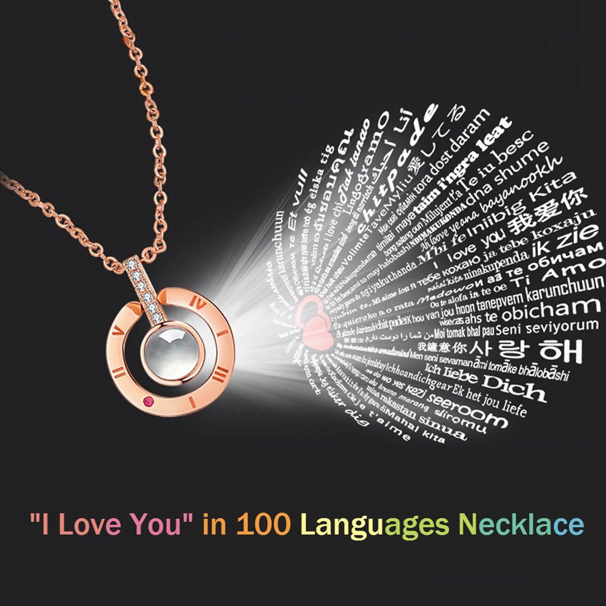 I Love You Pendant Necklace