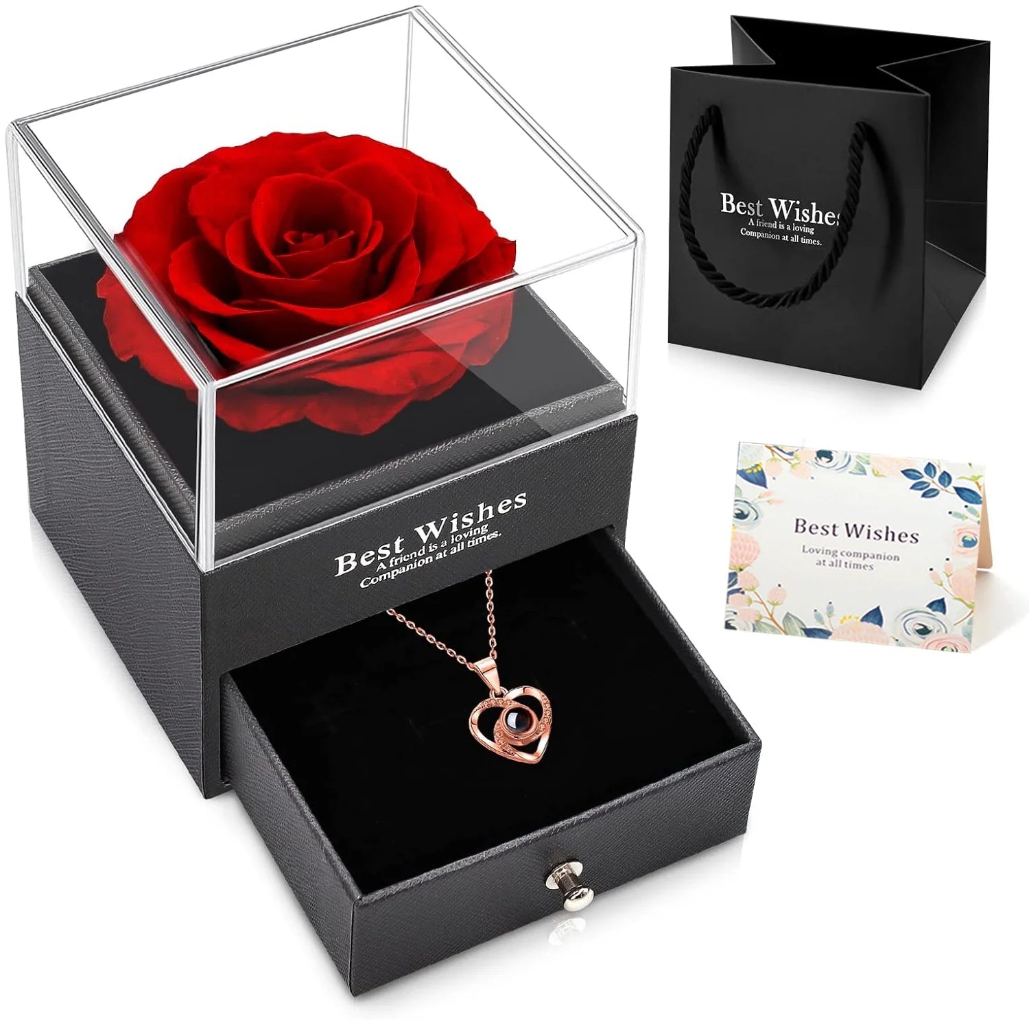 Eternal Rose I Love You Necklace