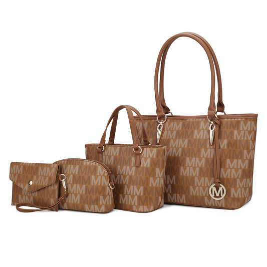 Tote Bag - 4 Pc Set - Tan