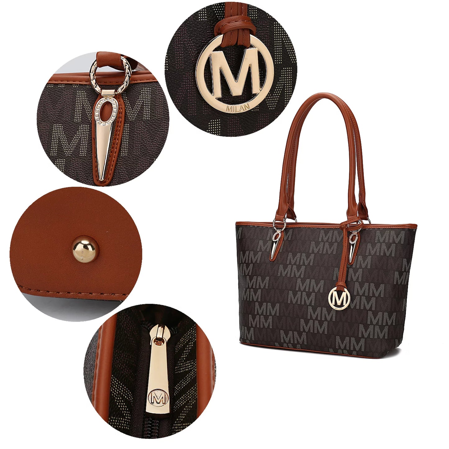 Tote Bag - 4 Pcs Set - Brown