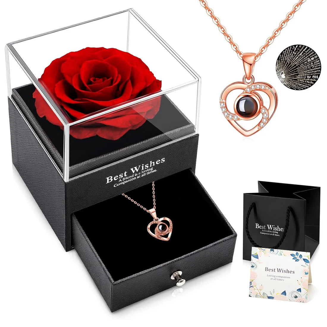 Eternal Rose I Love You Necklace